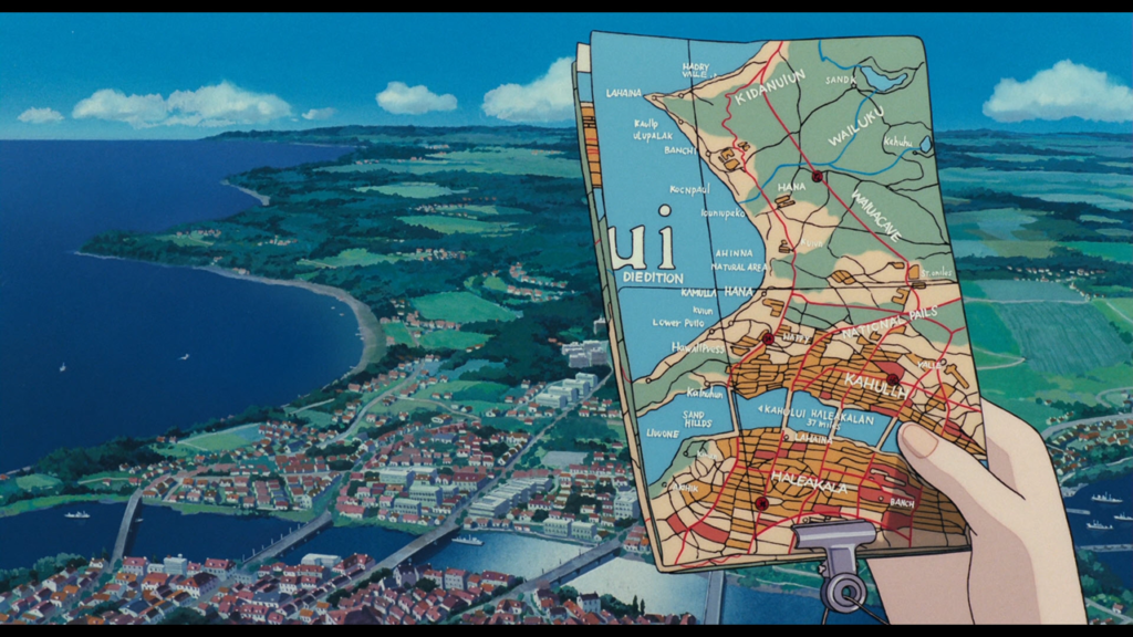 The seaside city setting of Kiki's Delivery Service