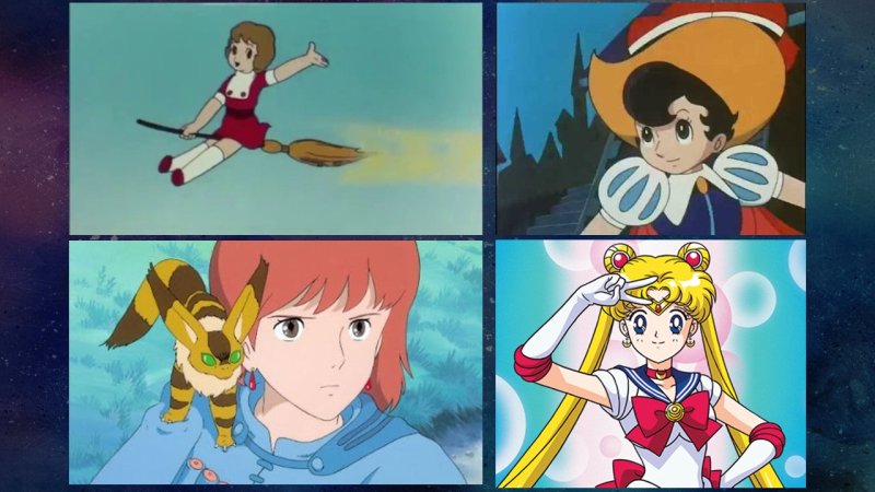 Sally the Witch, Princess Knight, Nausicaä of the Valley of the Wind, Sailor Moon