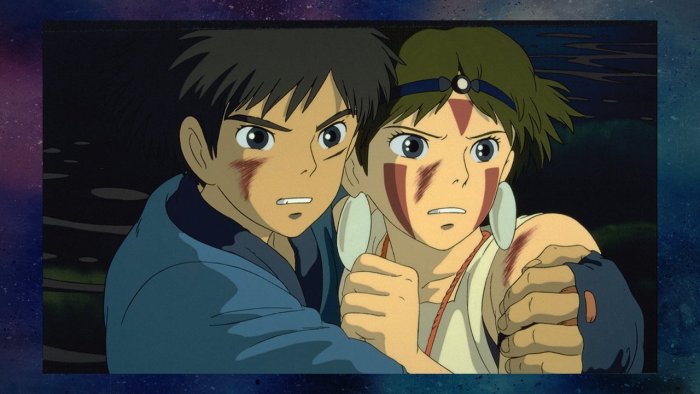 Ashitaka and San in Princess Mononoke