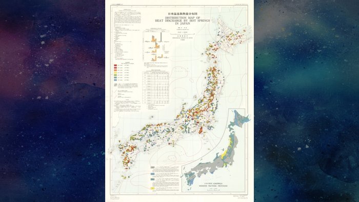 Japanese hot springs map